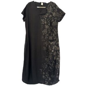 Elemente Clemente Linen Oversized Tunic Midi Lagenlook Dress Size 4